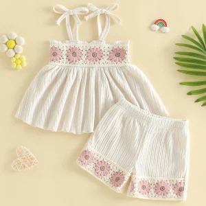 Infant Girl Sleeveless Top and Shorts Set